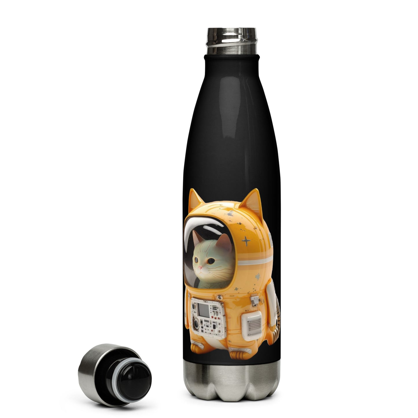 Astronaut Space Kitty Cat 17oz. Stainless Steel Water Bottle