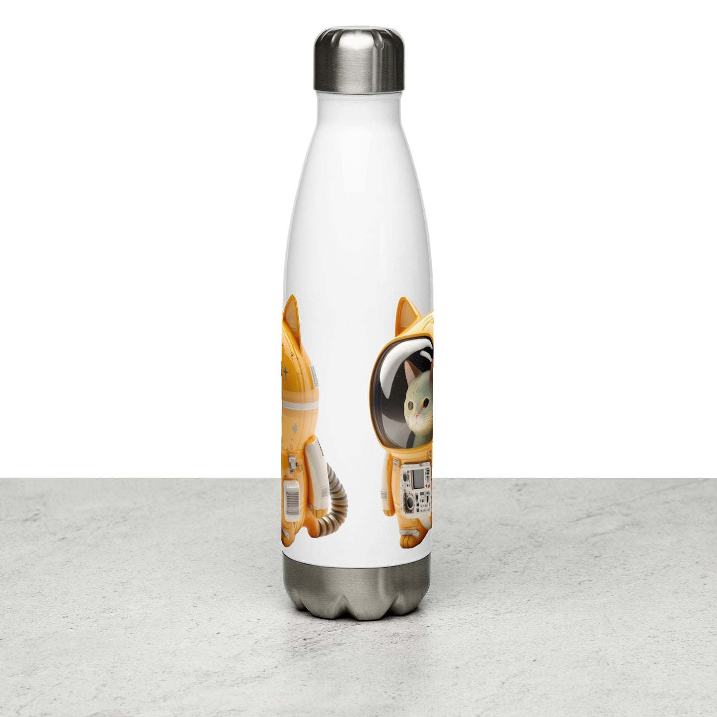 Astronaut Space Kitty Cat 17oz. Stainless Steel Water Bottle