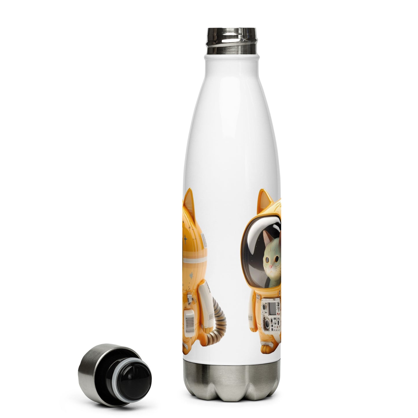 Astronaut Space Kitty Cat 17oz. Stainless Steel Water Bottle