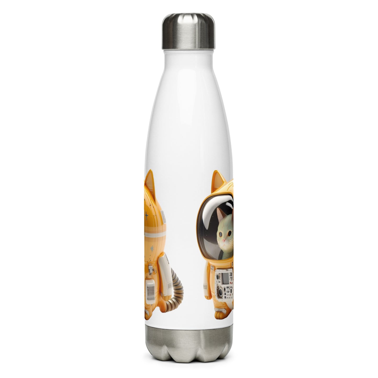 Astronaut Space Kitty Cat 17oz. Stainless Steel Water Bottle