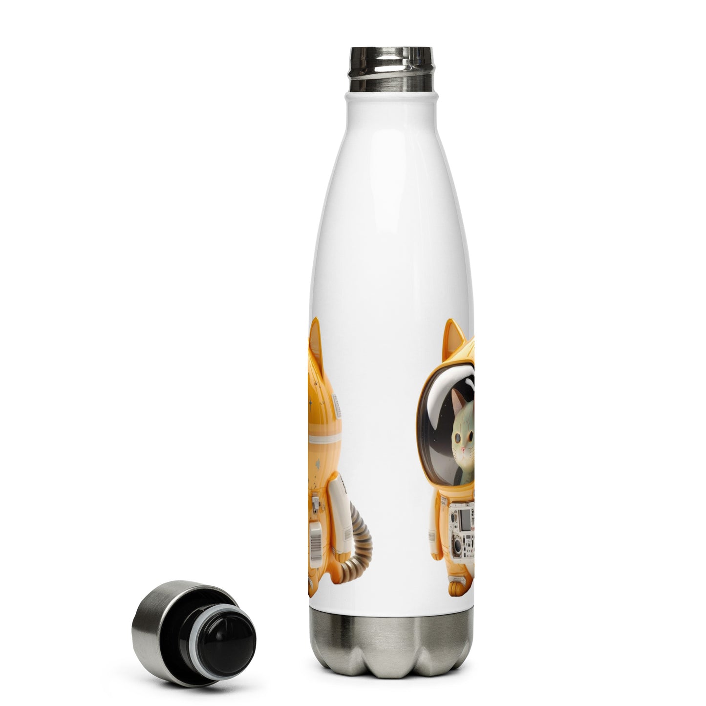 Astronaut Space Kitty Cat 17oz. Stainless Steel Water Bottle