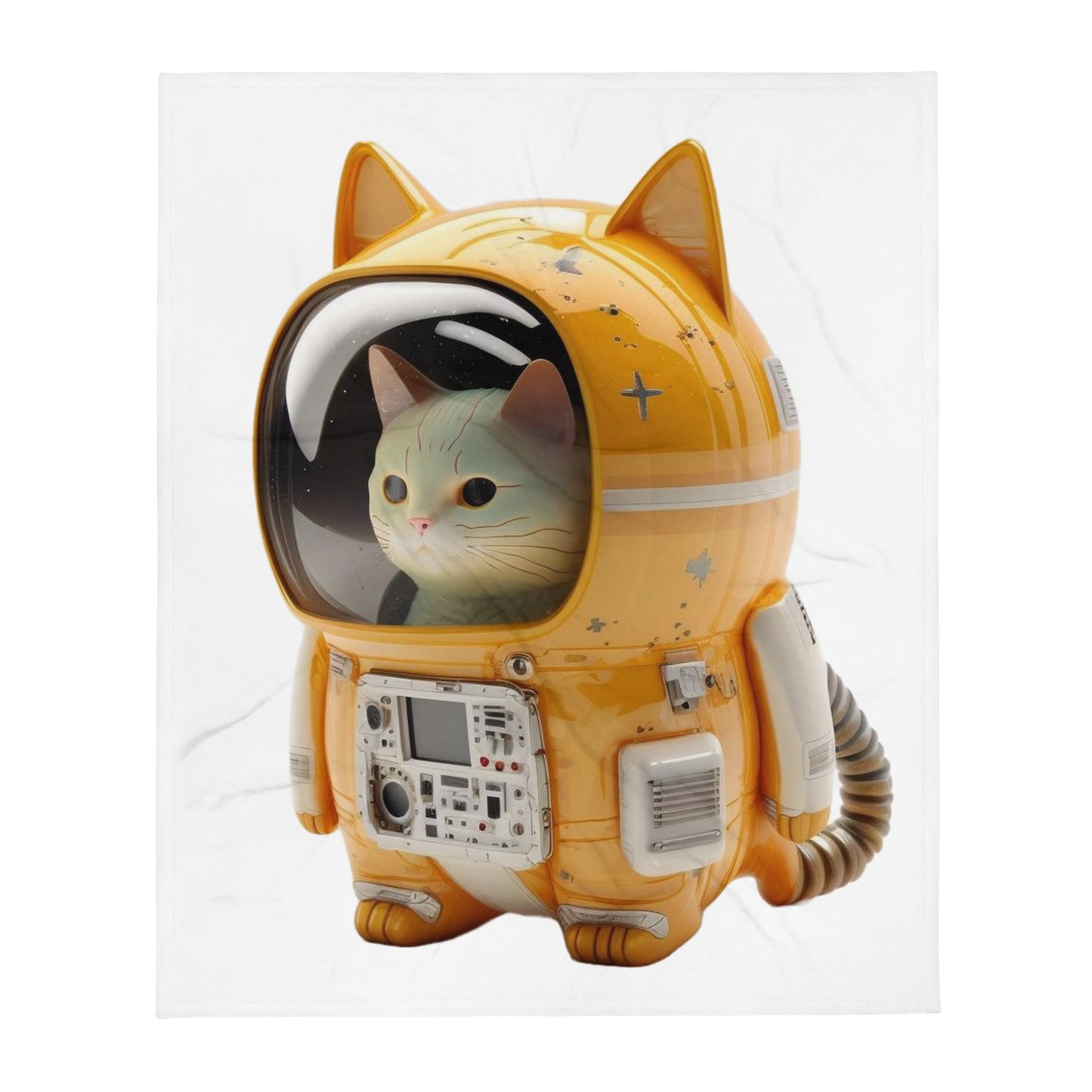 Astronaut Space Kitty Cat Soft Blanket