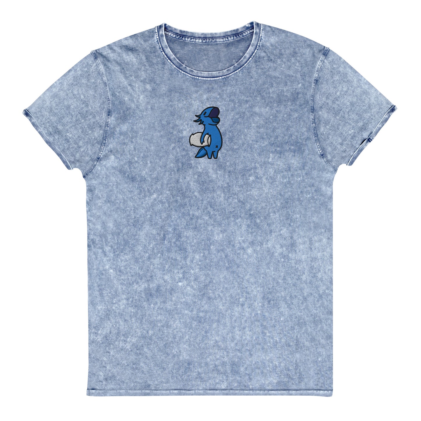 Blue Axolotl Light Acid Wash T-Shirt