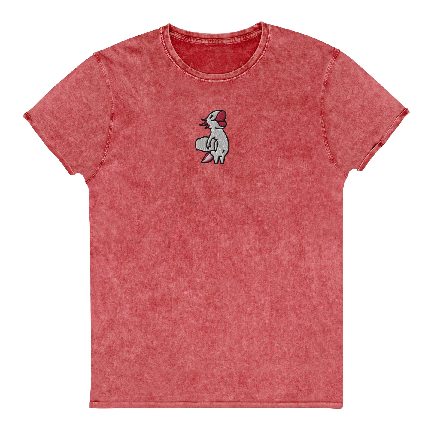 White Axolotl Light Acid Wash T-Shirt