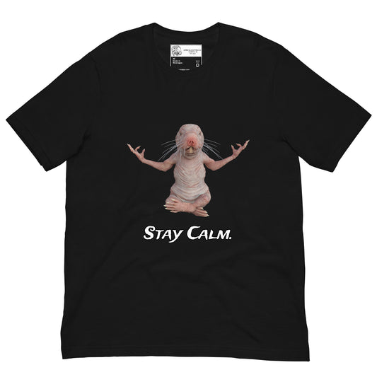 Stay Calm Zen Naked Mole Rat SOFT STYLE Unisex t-shirt