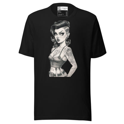 Sexy Pin-Up Girl Sketch #2 Unisex t-shirt