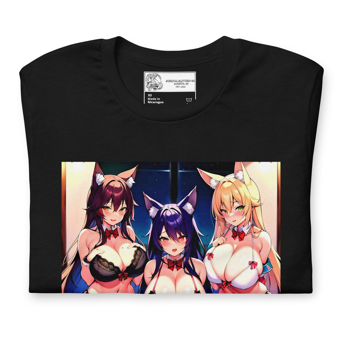 Kitty Waifu Threesome Unisex t-shirt