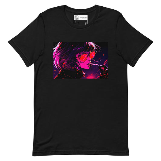 Smoking Anime Woman #2 Unisex t-shirt