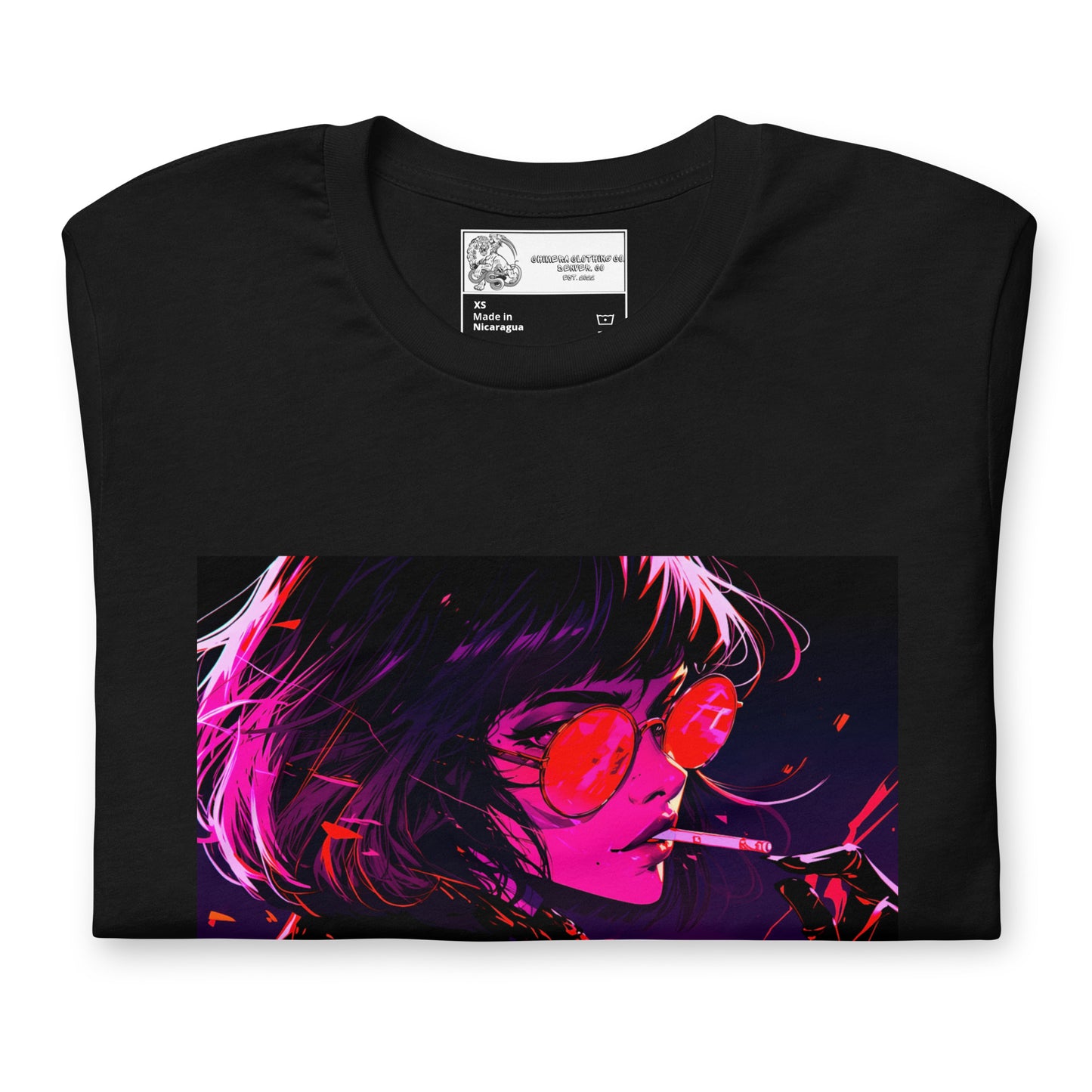 Smoking Anime Woman #2 Unisex t-shirt