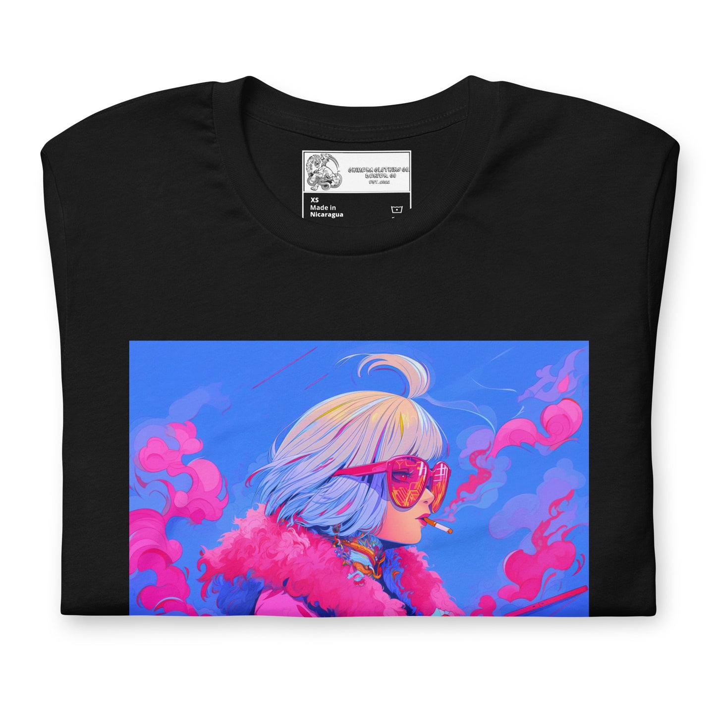 Smoking Anime Woman #3 Unisex t-shirt