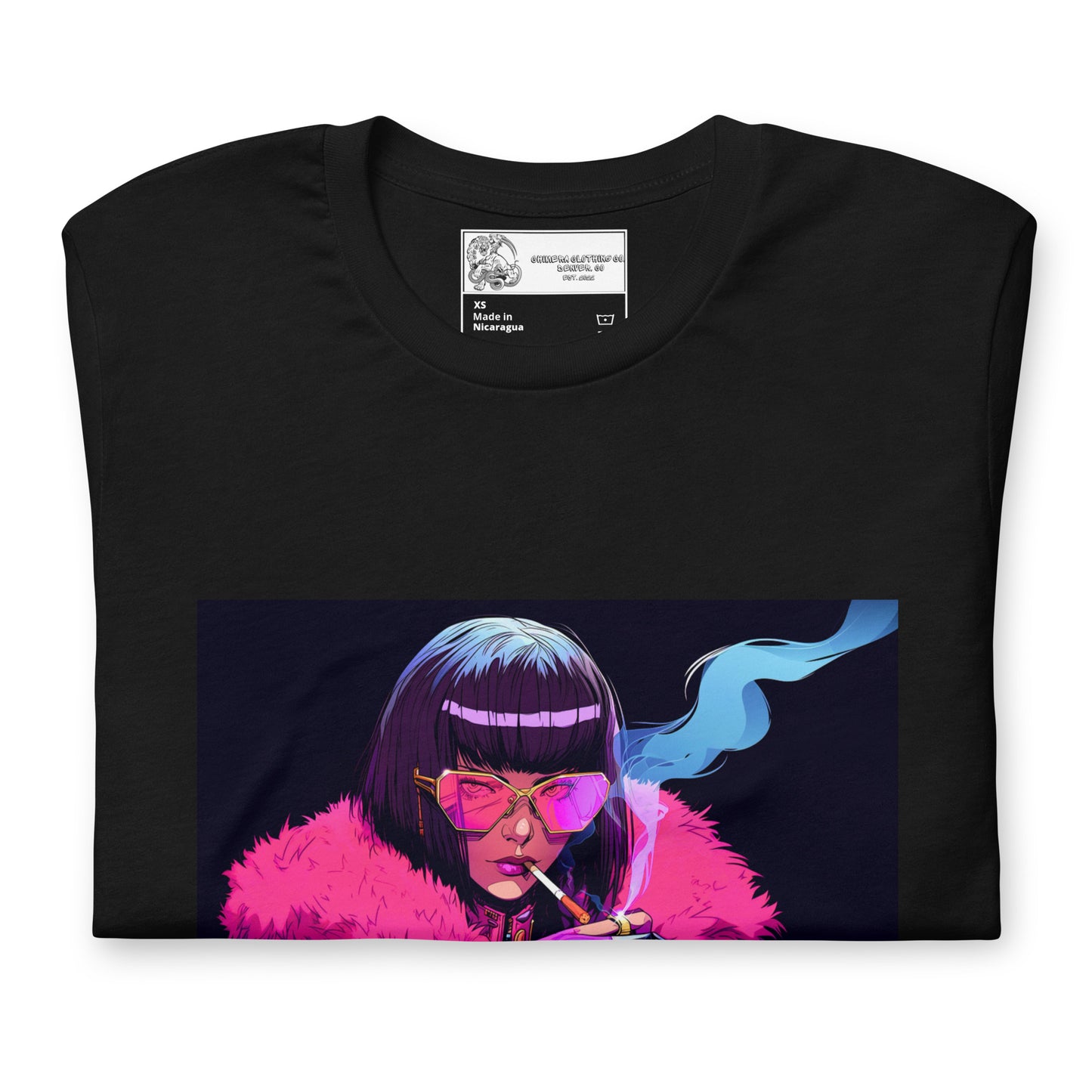 Smoking Anime Woman #4 Unisex t-shirt