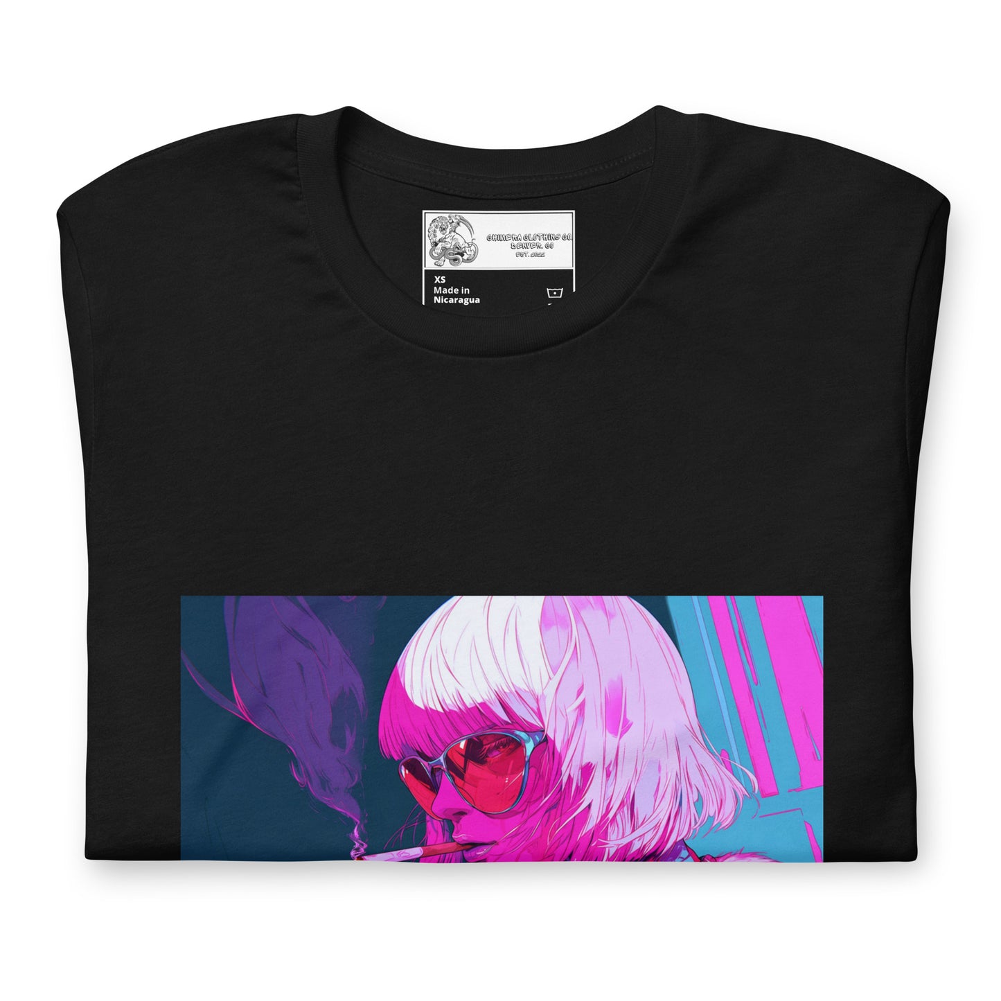 Smoking Anime Woman #5 Unisex t-shirt