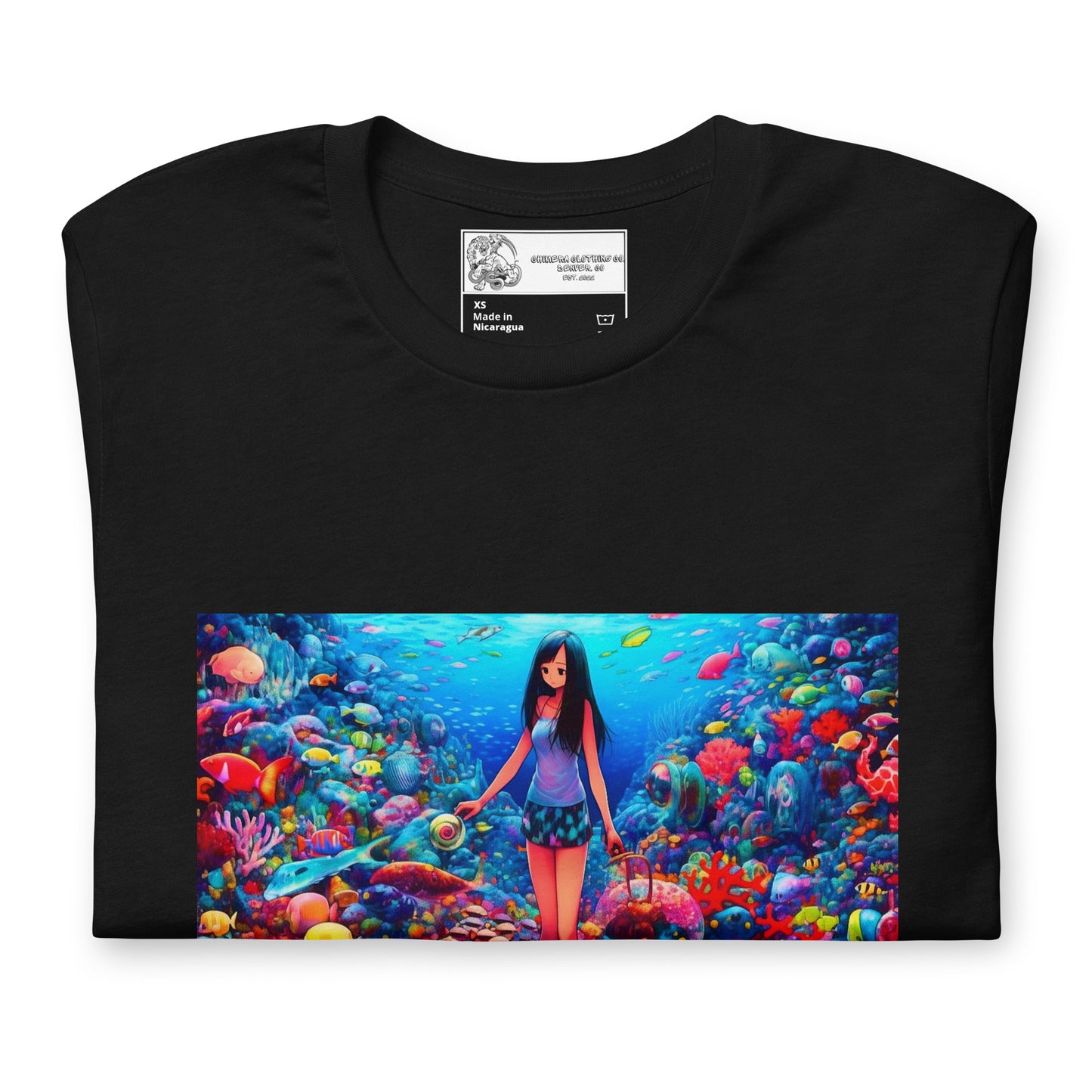 Ocean Anime Girl Unisex t-shirt