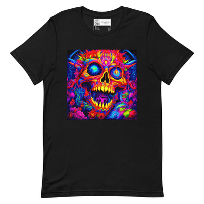 Trippy Blacklight Skull Unisex t-shirt