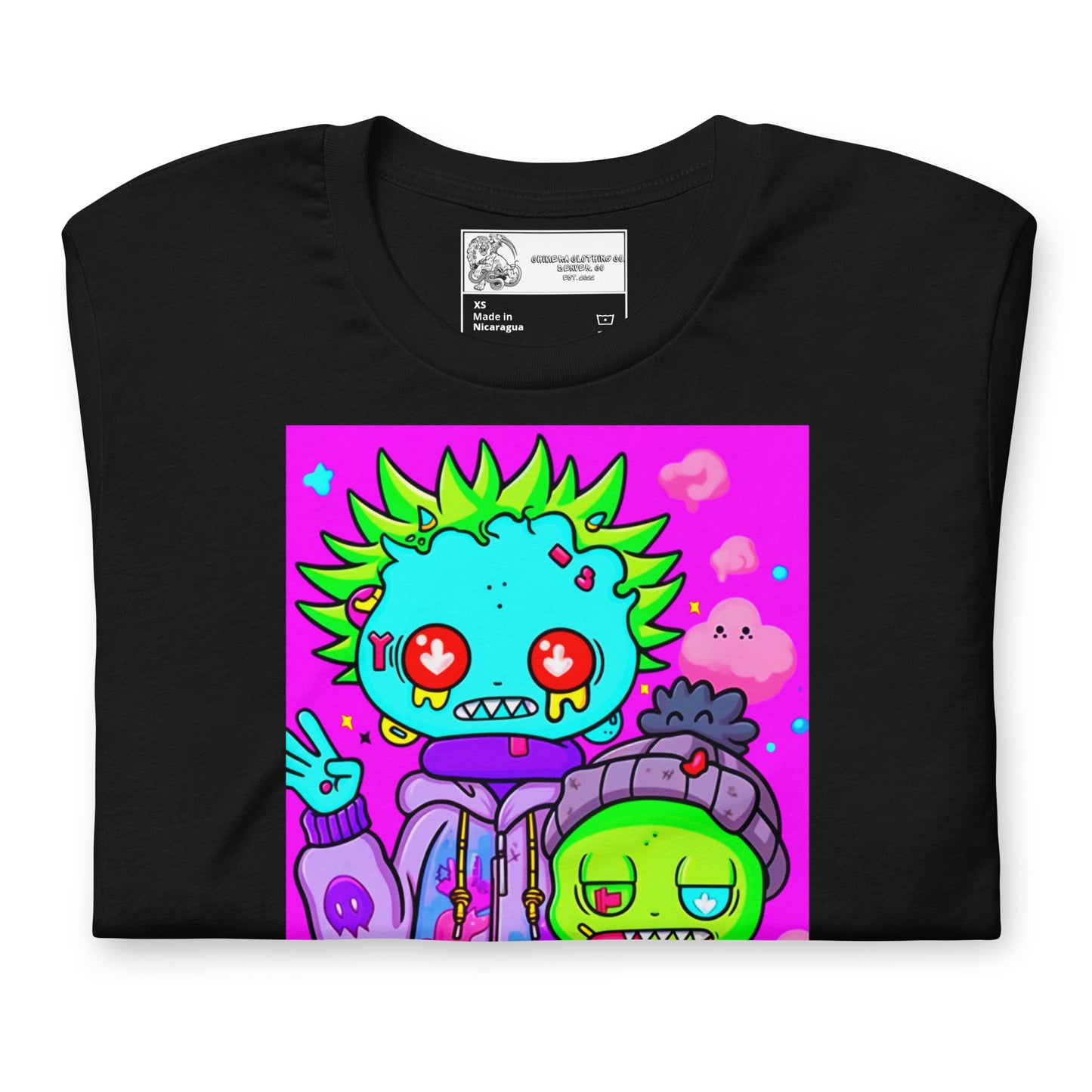 Neon Zombie Alien Bros. Unisex t-shirt