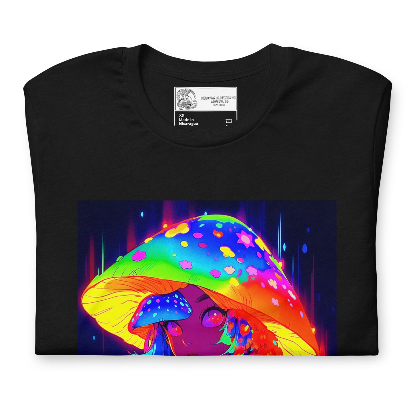 Rainbow Mushroom Anime Girl #1 Unisex t-shirt