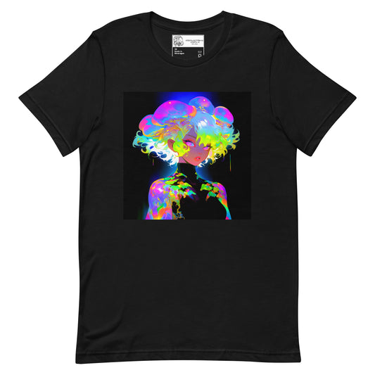 Rainbow Mushroom Anime Girl #2 Unisex t-shirt