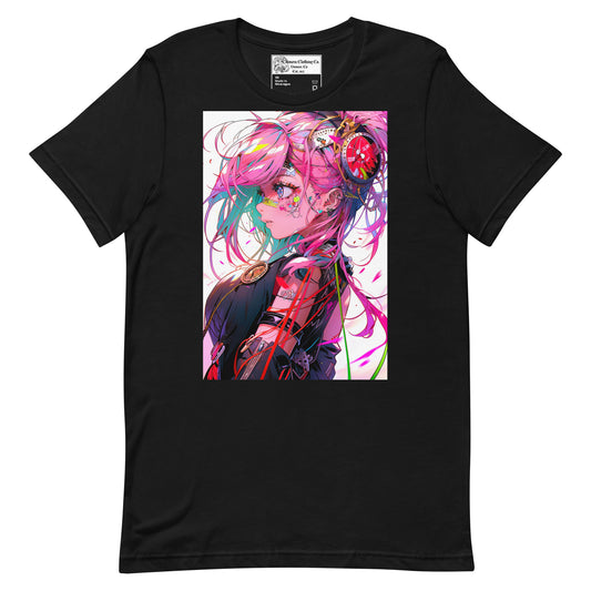 Pink Anime Girl #1 Unisex t-shirt