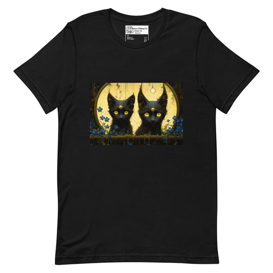 Black Cat Twins Unisex t-shirt