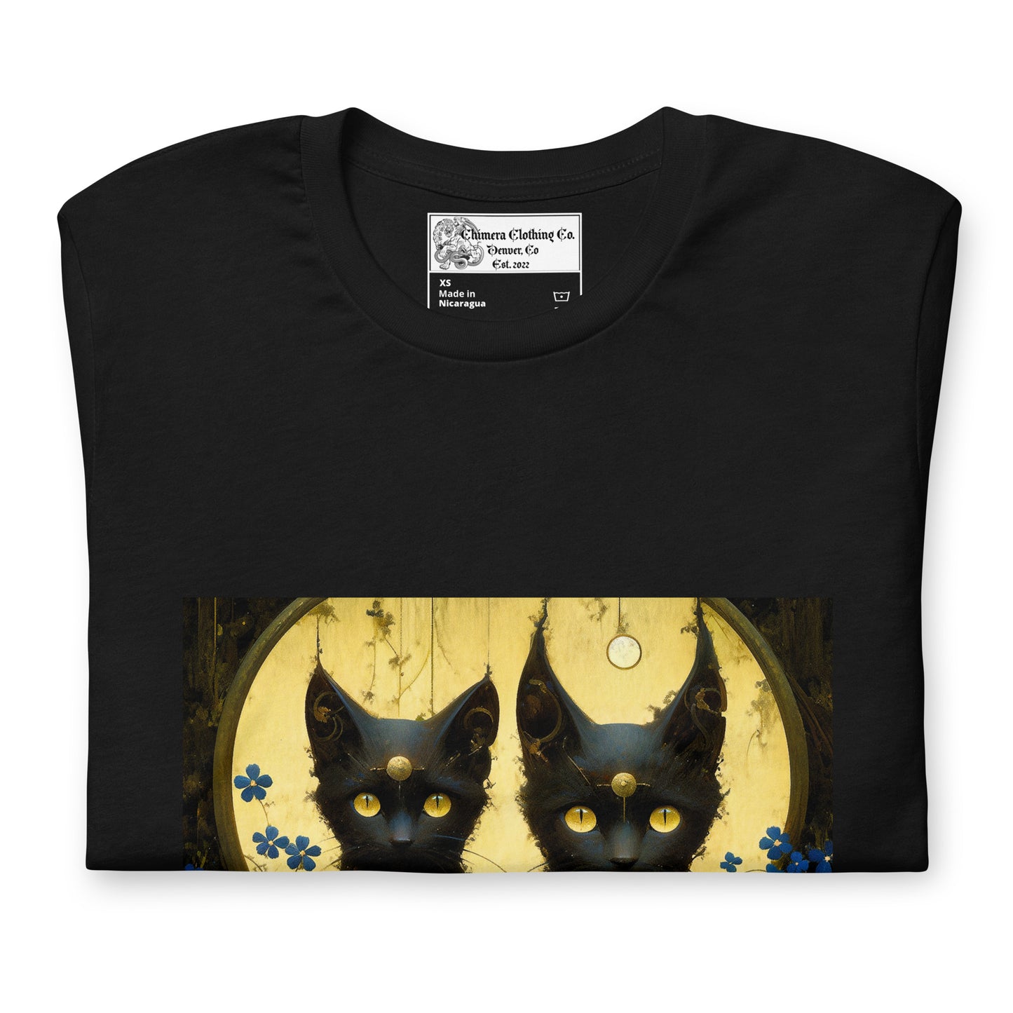 Black Cat Twins Unisex t-shirt