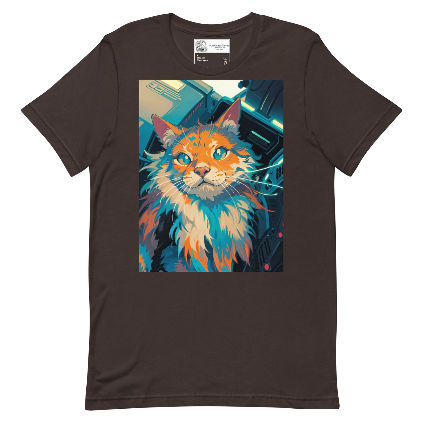 Spaceship Kitty Cat Unisex t-shirt