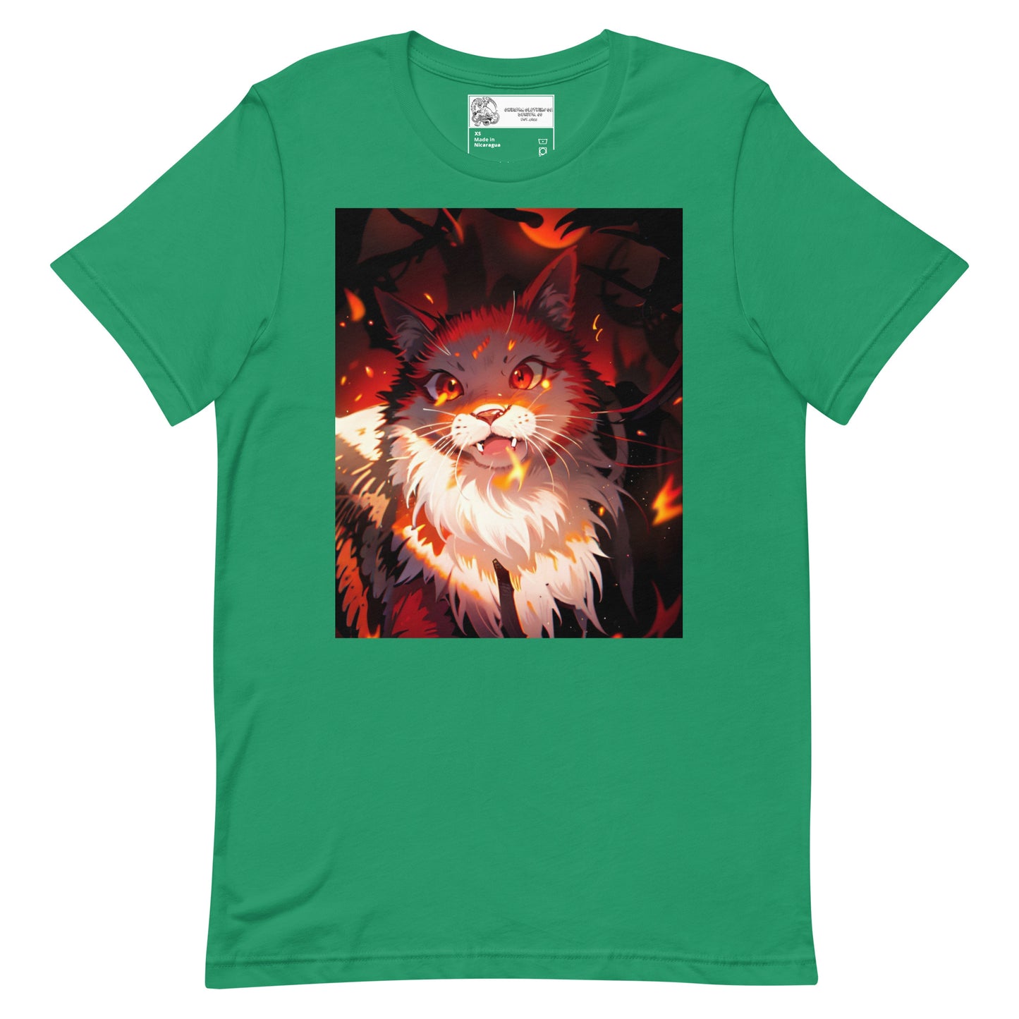 Fire Kitty Cat Unisex t-shirt