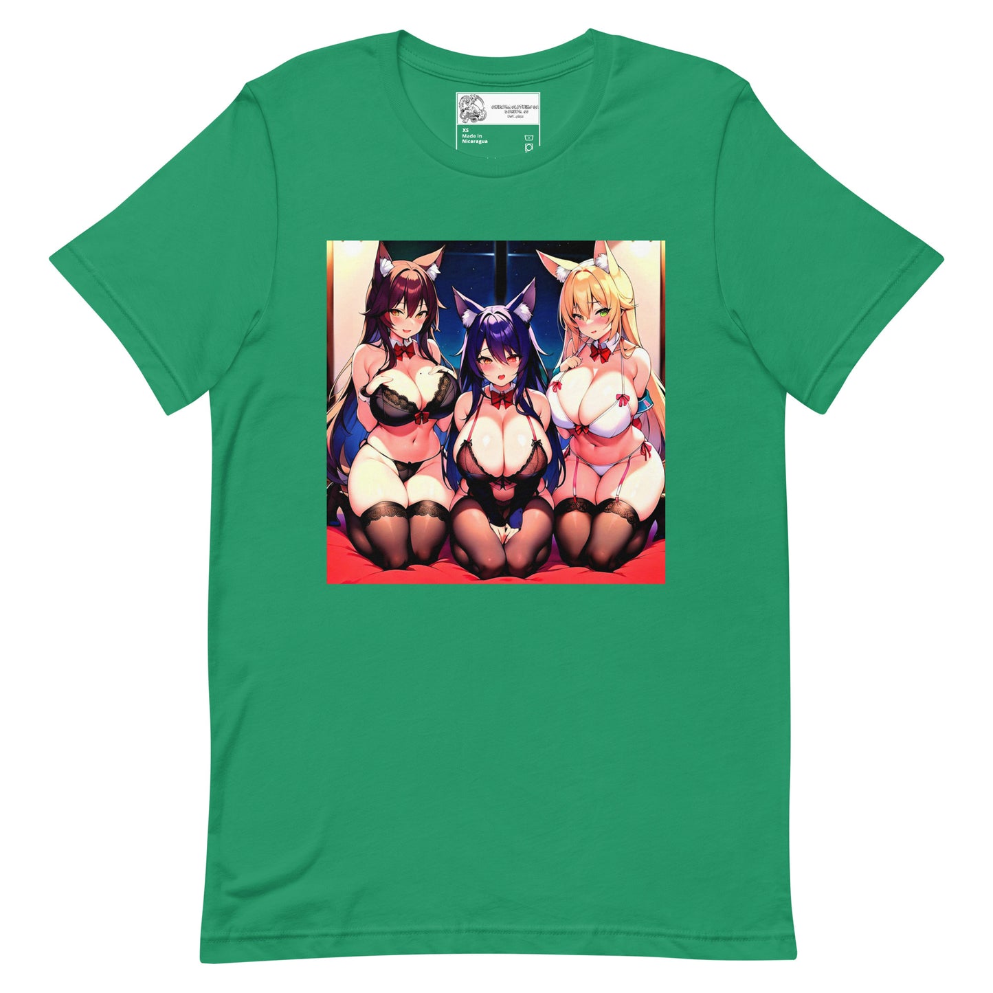 Kitty Waifu Threesome Unisex t-shirt