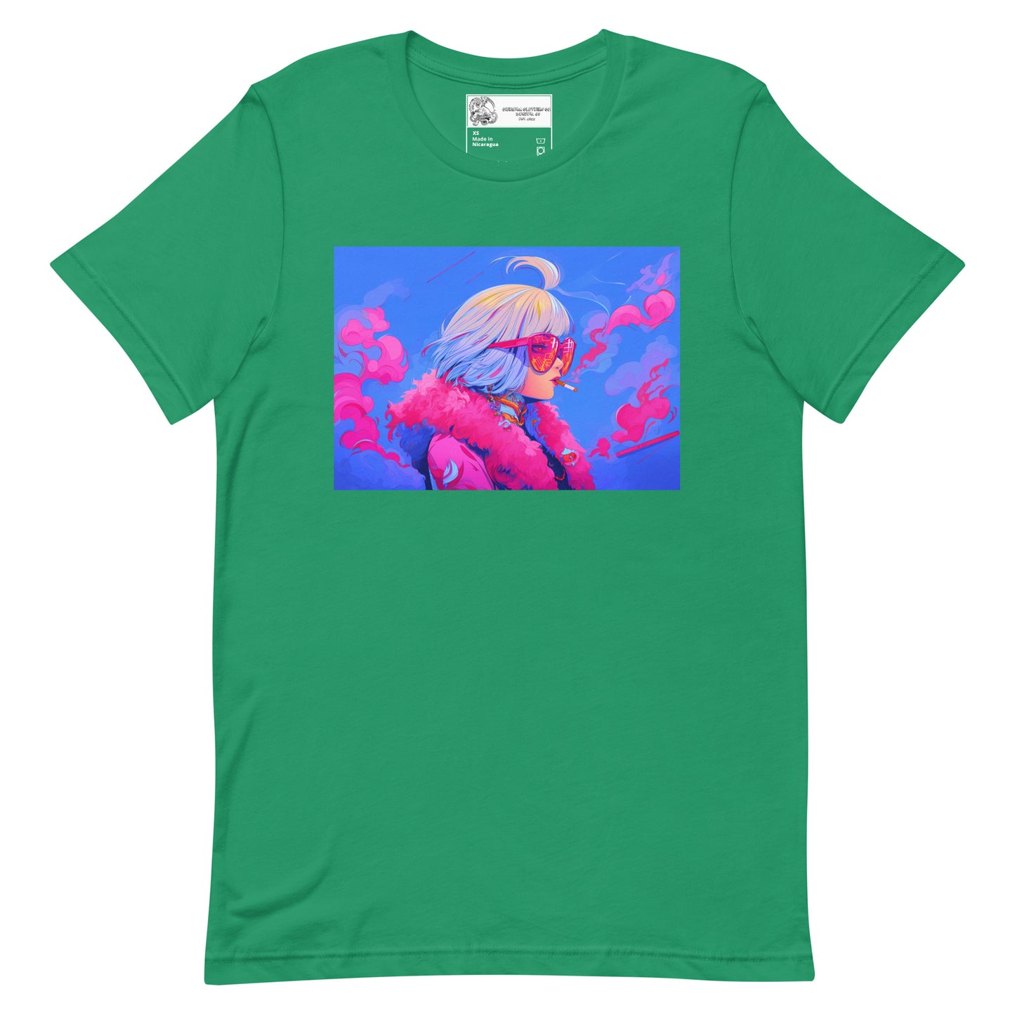 Smoking Anime Woman #3 Unisex t-shirt