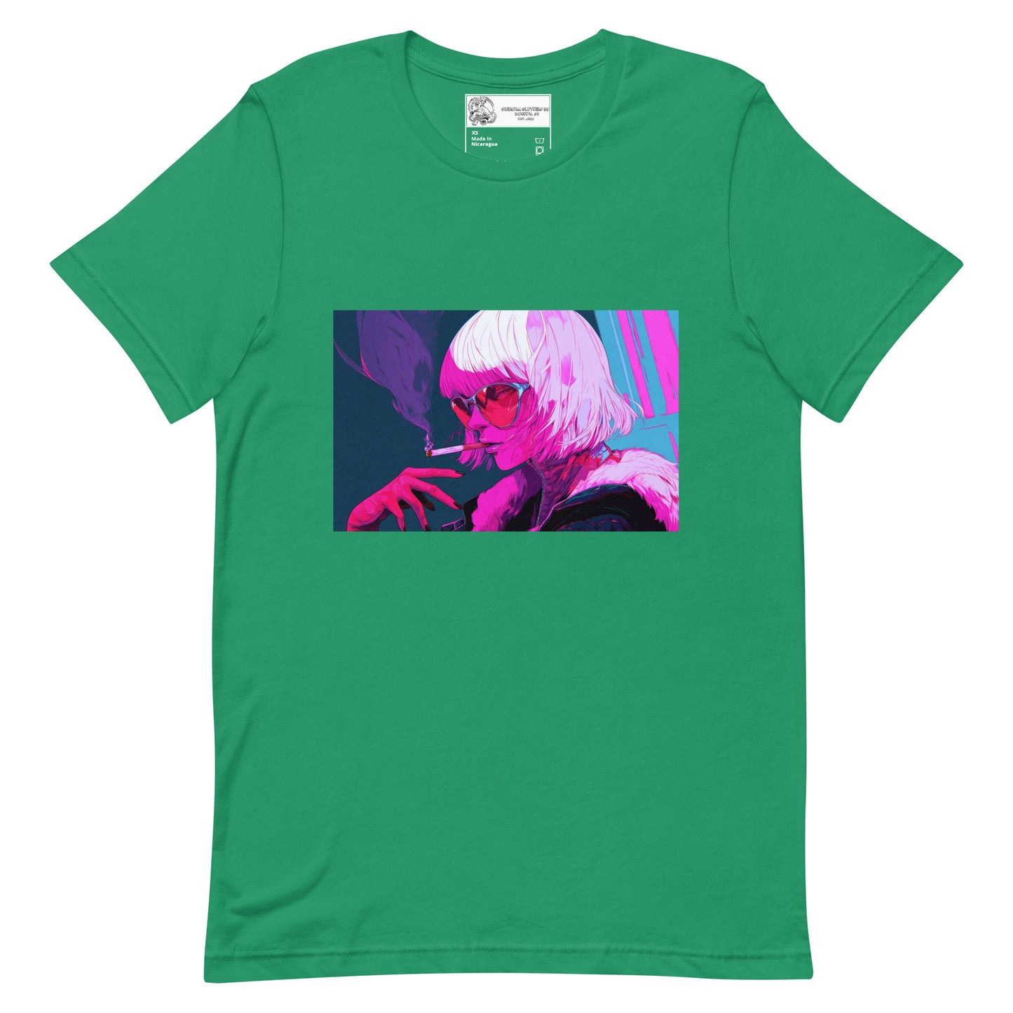 Smoking Anime Woman #5 Unisex t-shirt