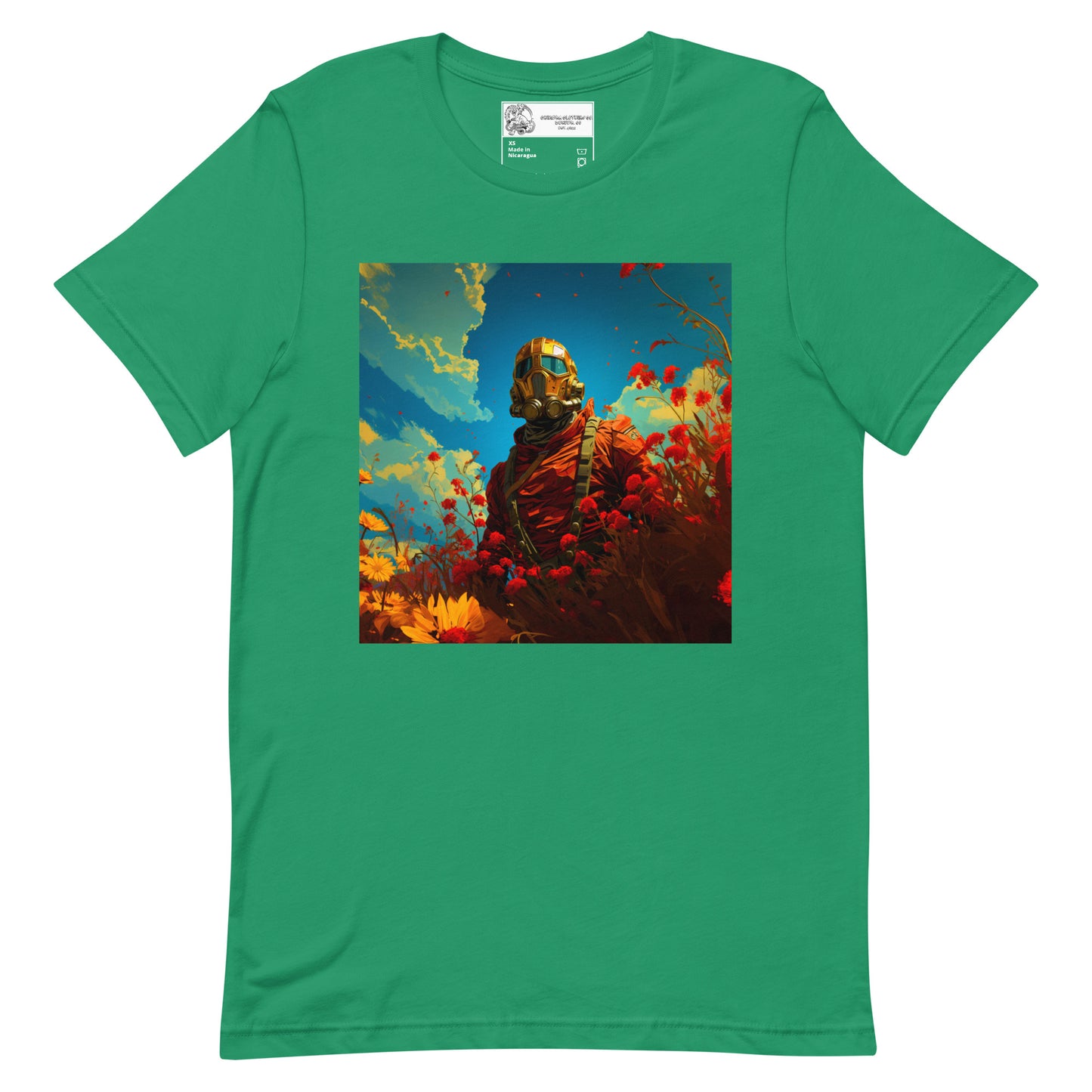 Soldier in the Flowers Unisex t-shirt