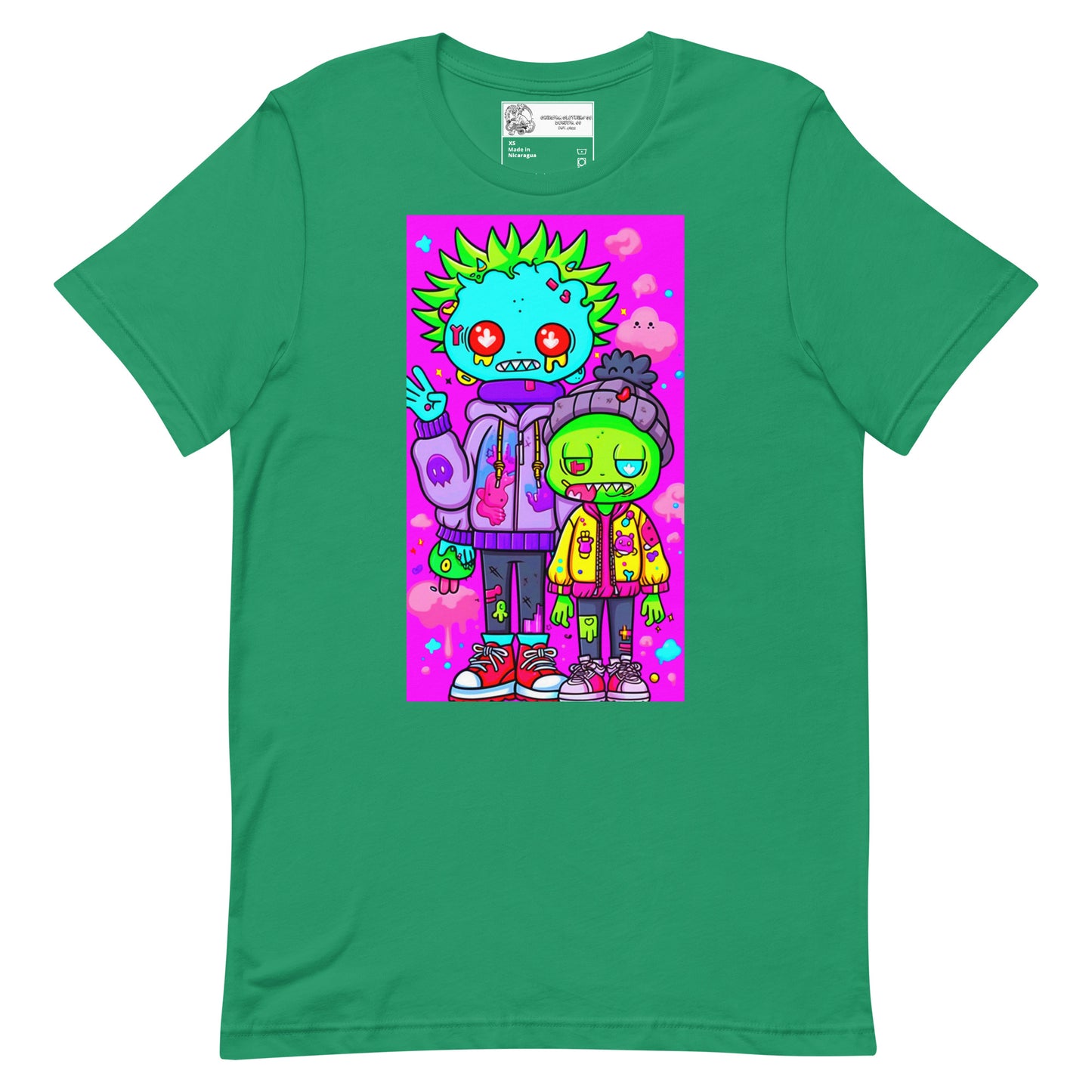 Neon Zombie Alien Bros. Unisex t-shirt