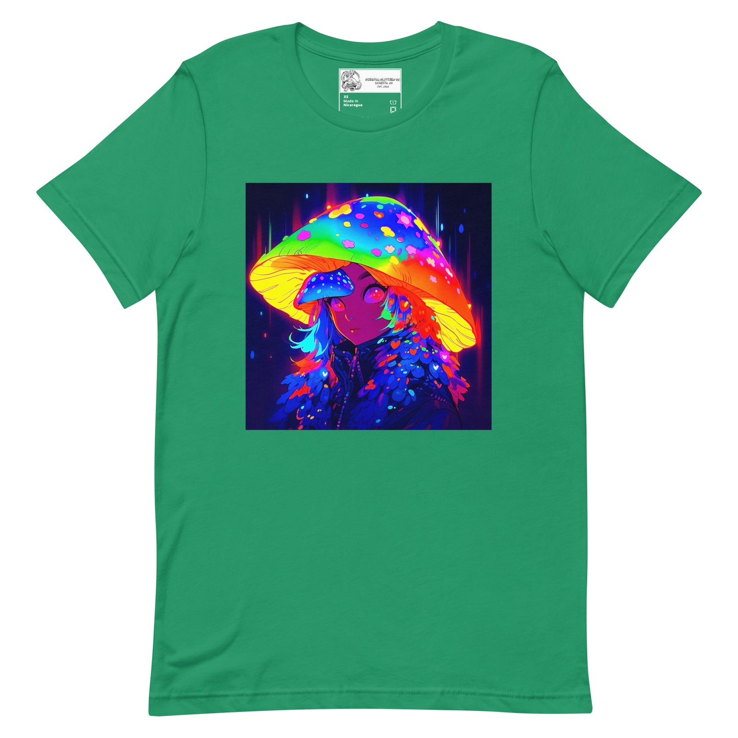 Rainbow Mushroom Anime Girl #1 Unisex t-shirt