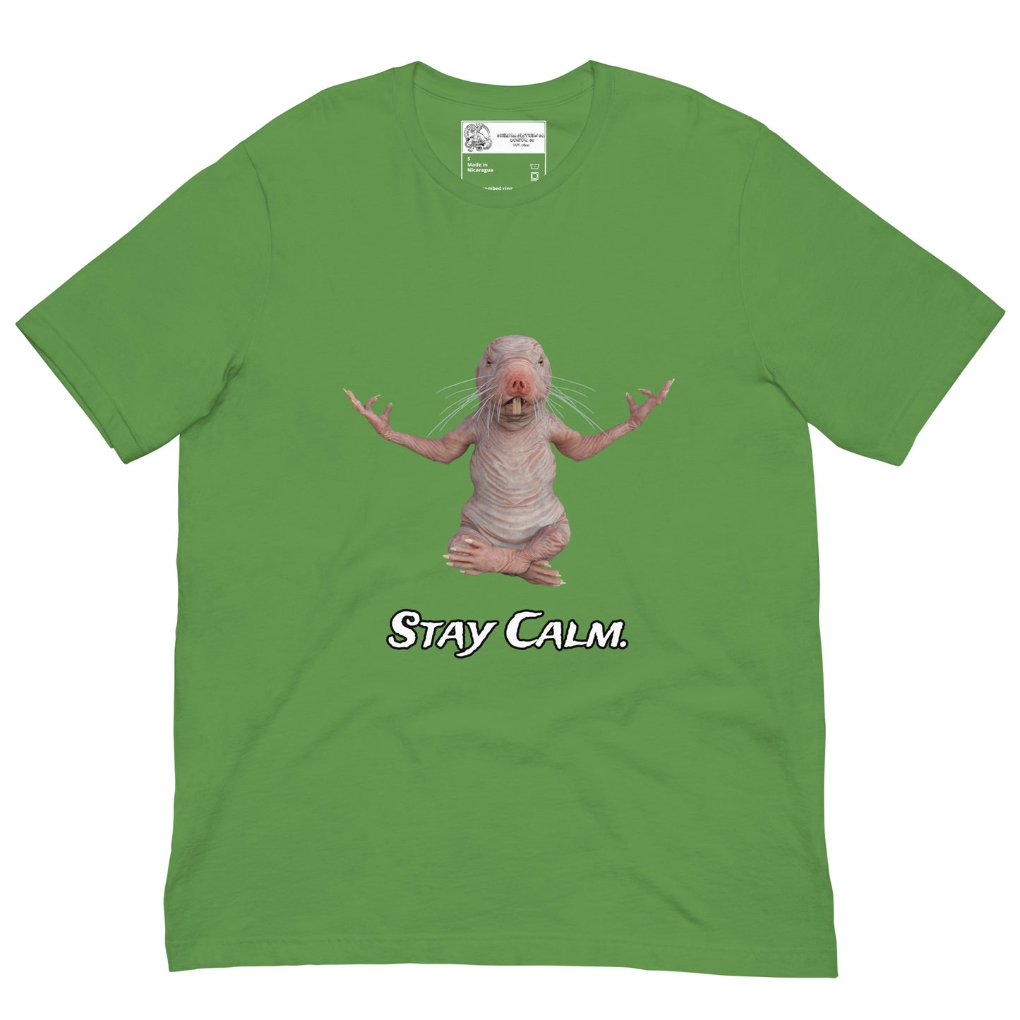 Stay Calm Zen Naked Mole Rat SOFT STYLE Unisex t-shirt