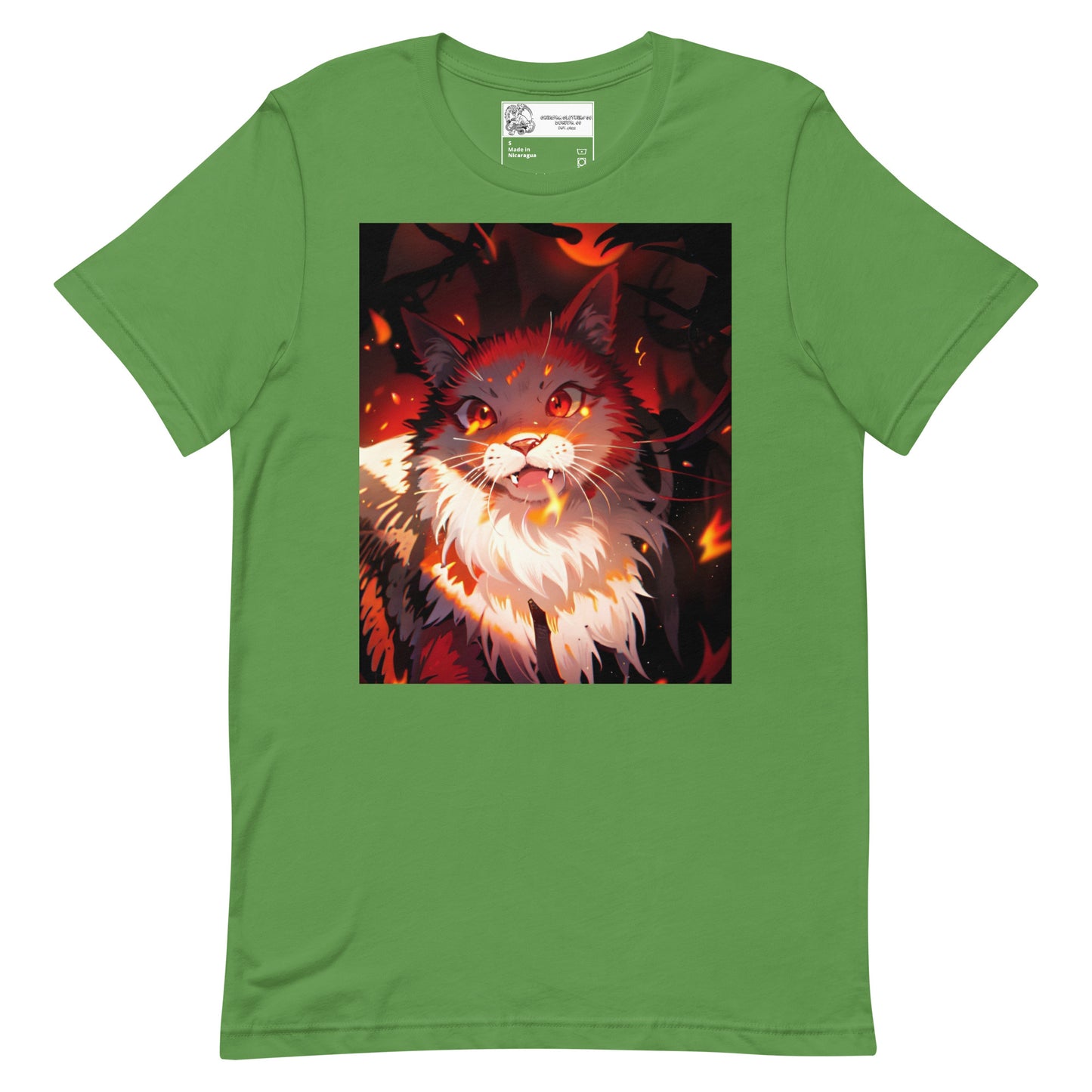 Fire Kitty Cat Unisex t-shirt