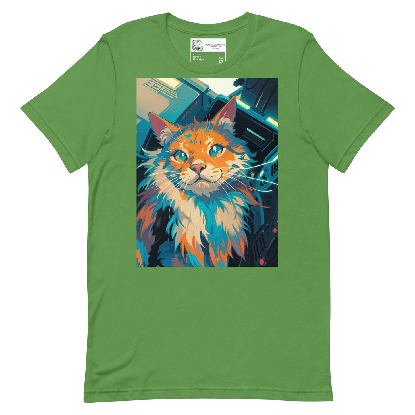 Spaceship Kitty Cat Unisex t-shirt