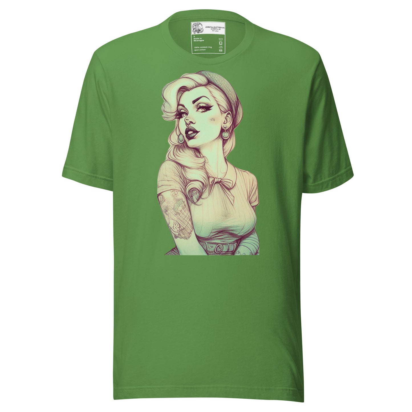 Sexy Pin-Up Girl Sketch #1 Unisex t-shirt