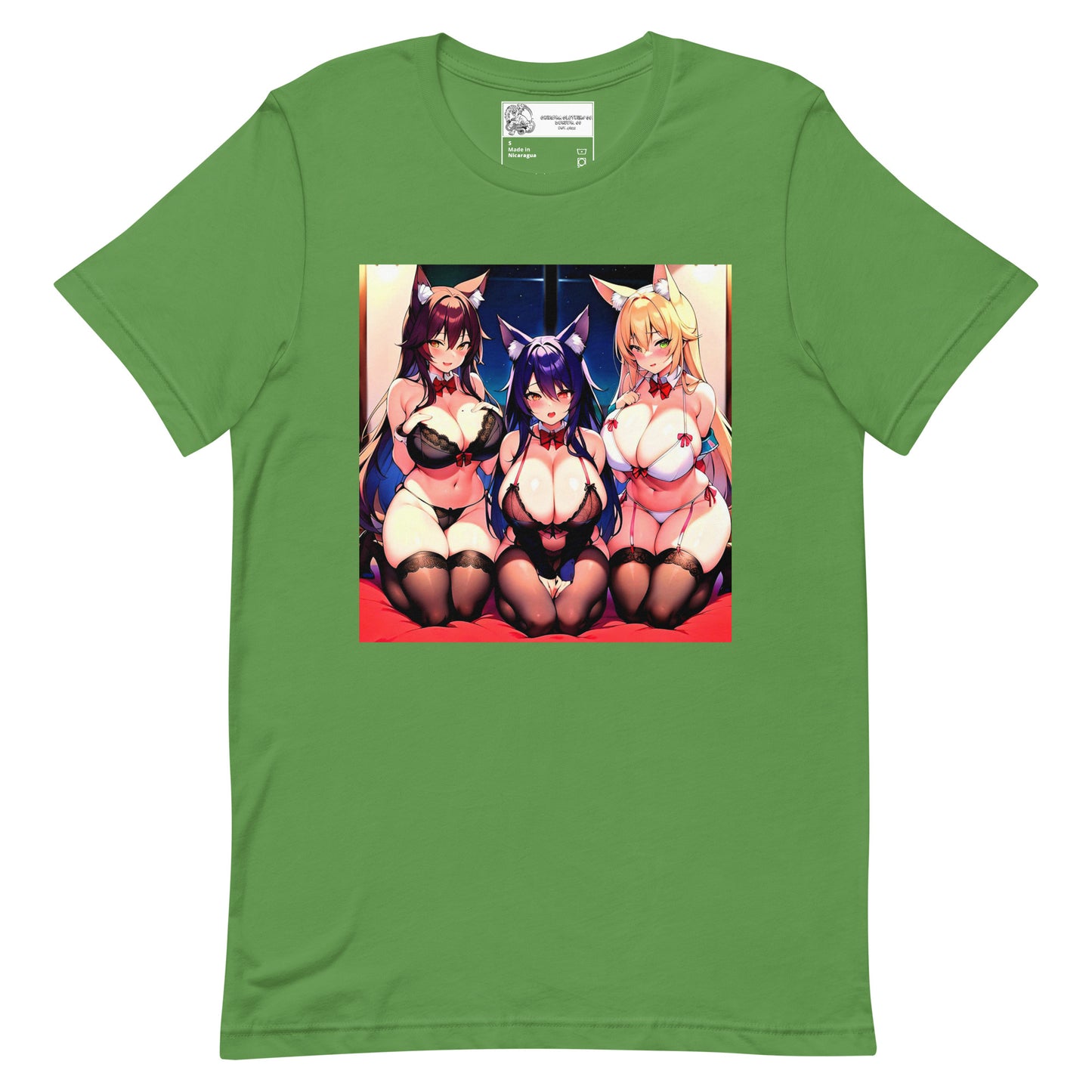 Kitty Waifu Threesome Unisex t-shirt