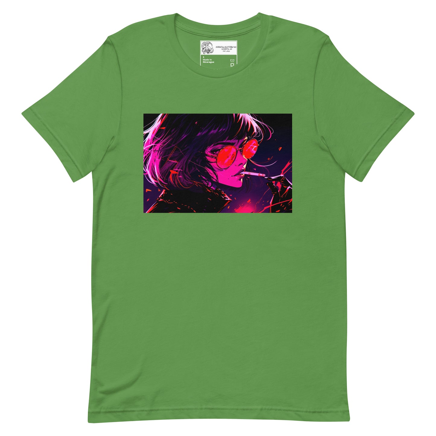 Smoking Anime Woman #2 Unisex t-shirt