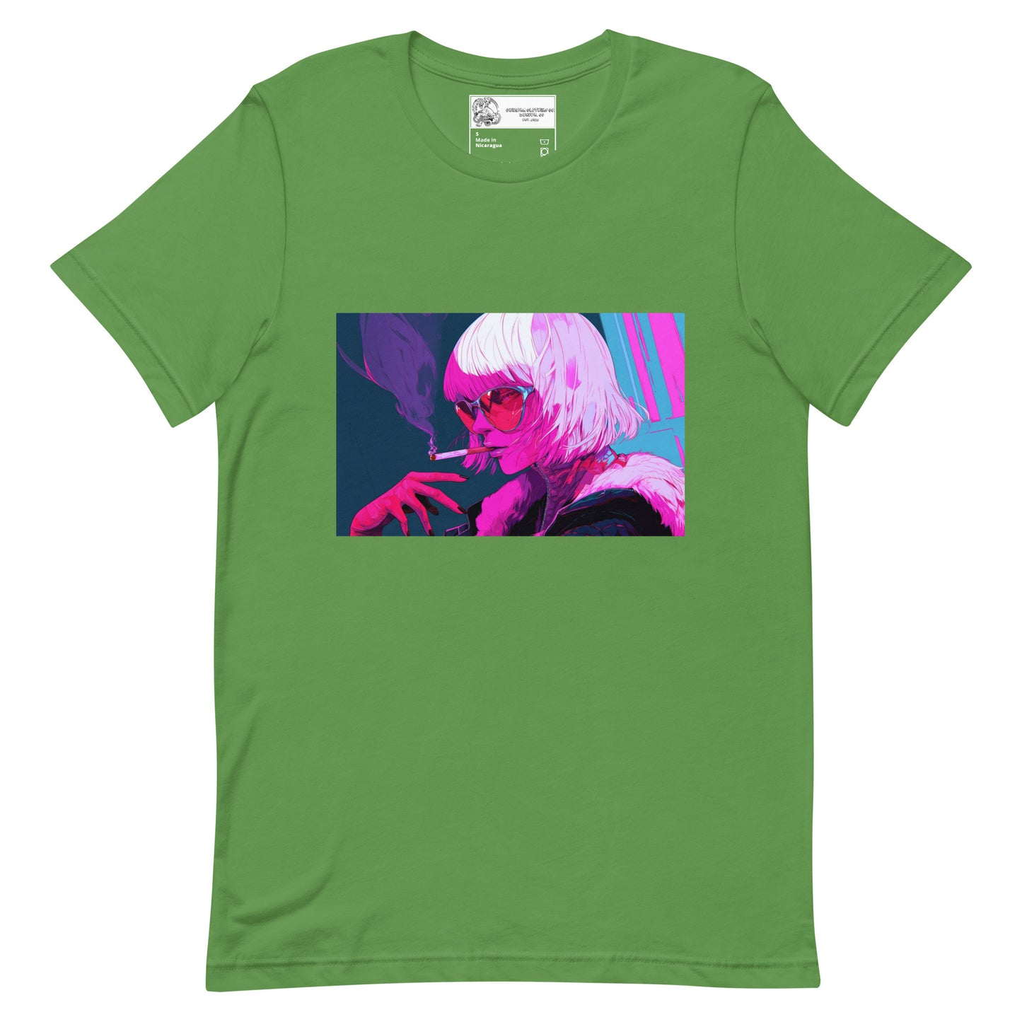 Smoking Anime Woman #5 Unisex t-shirt