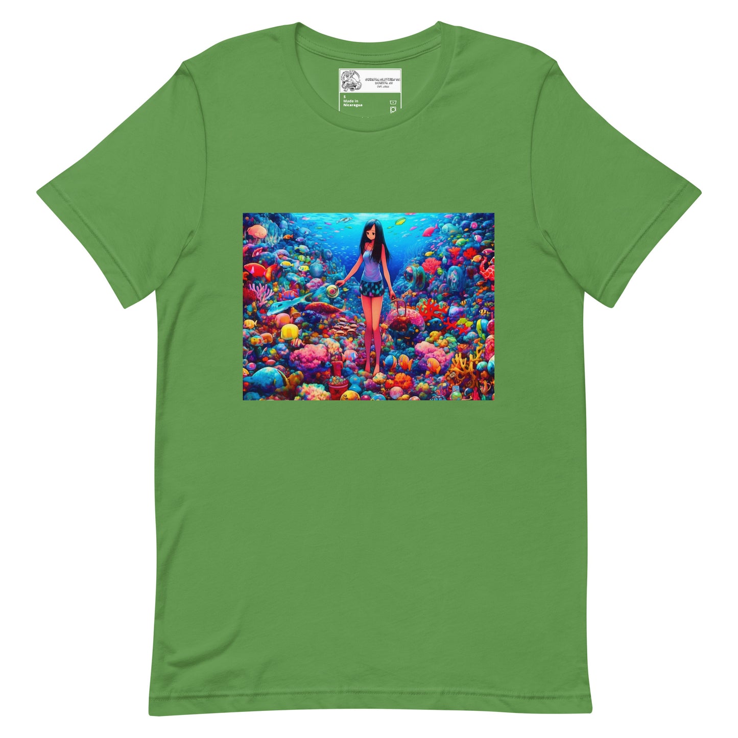 Ocean Anime Girl Unisex t-shirt