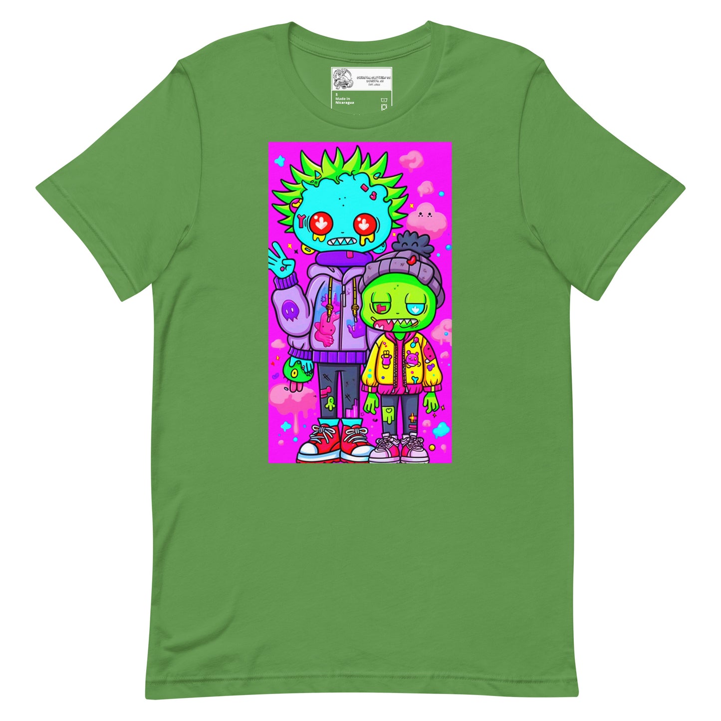 Neon Zombie Alien Bros. Unisex t-shirt