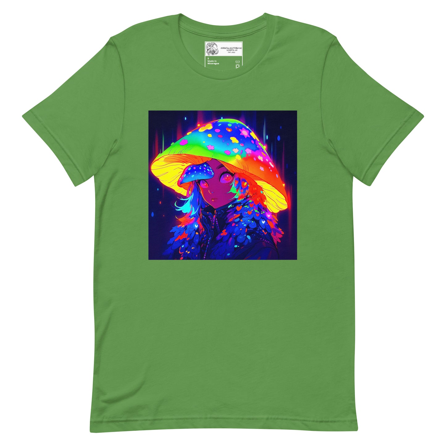 Rainbow Mushroom Anime Girl #1 Unisex t-shirt