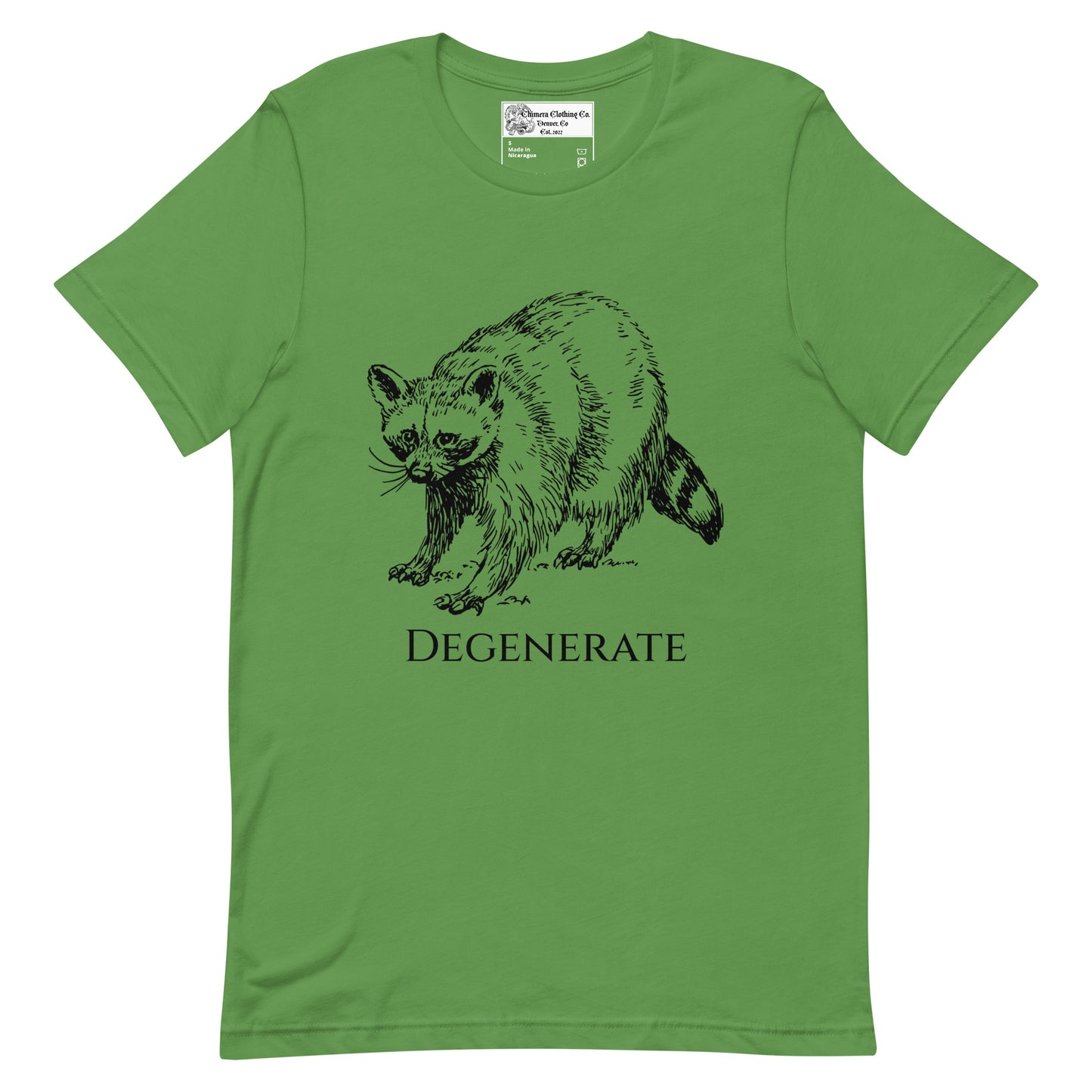 Degenerate Raccoon Unisex t-shirt