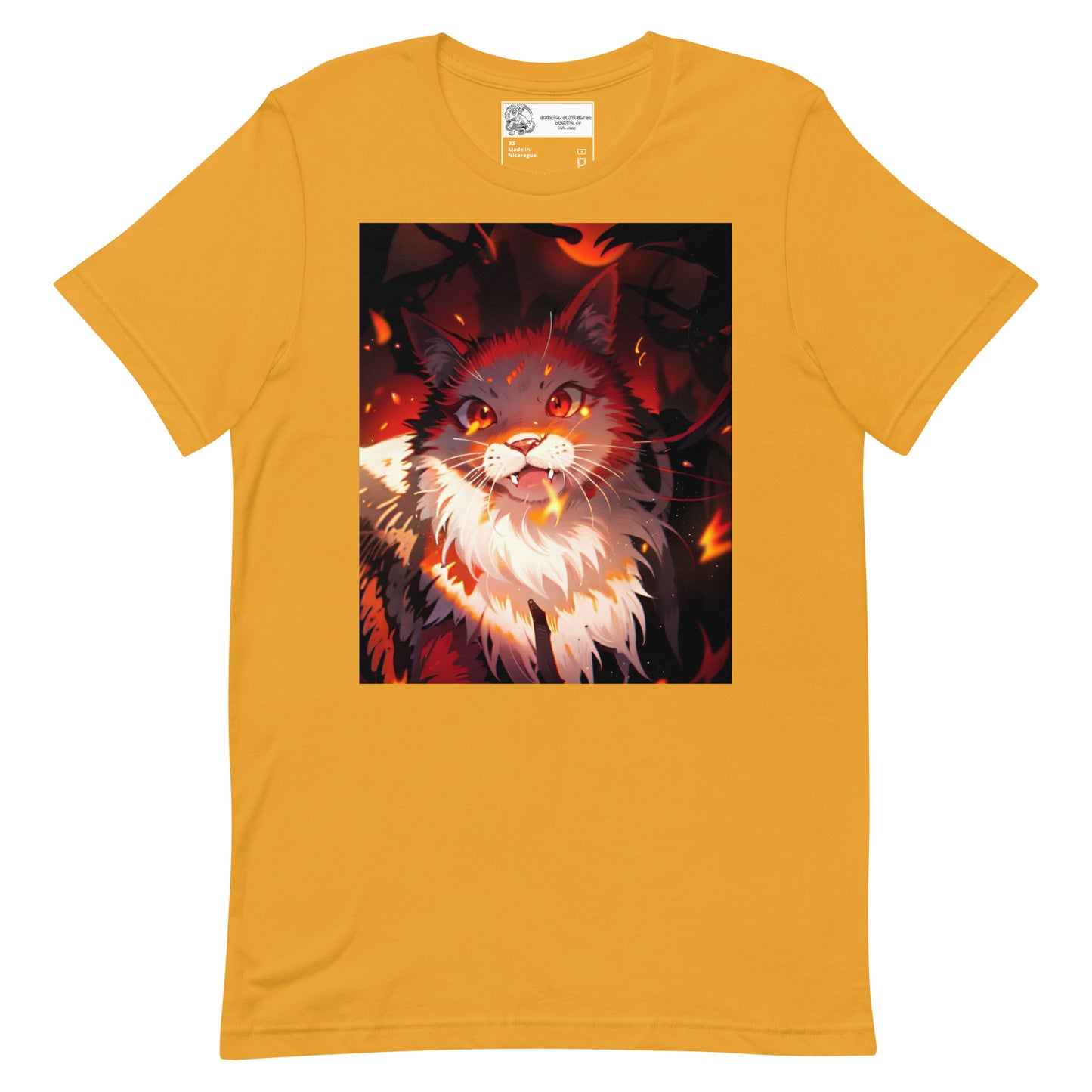 Fire Kitty Cat Unisex t-shirt