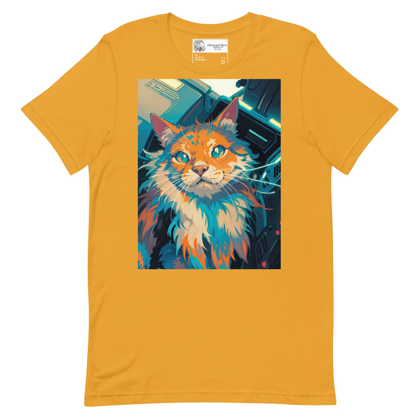 Spaceship Kitty Cat Unisex t-shirt