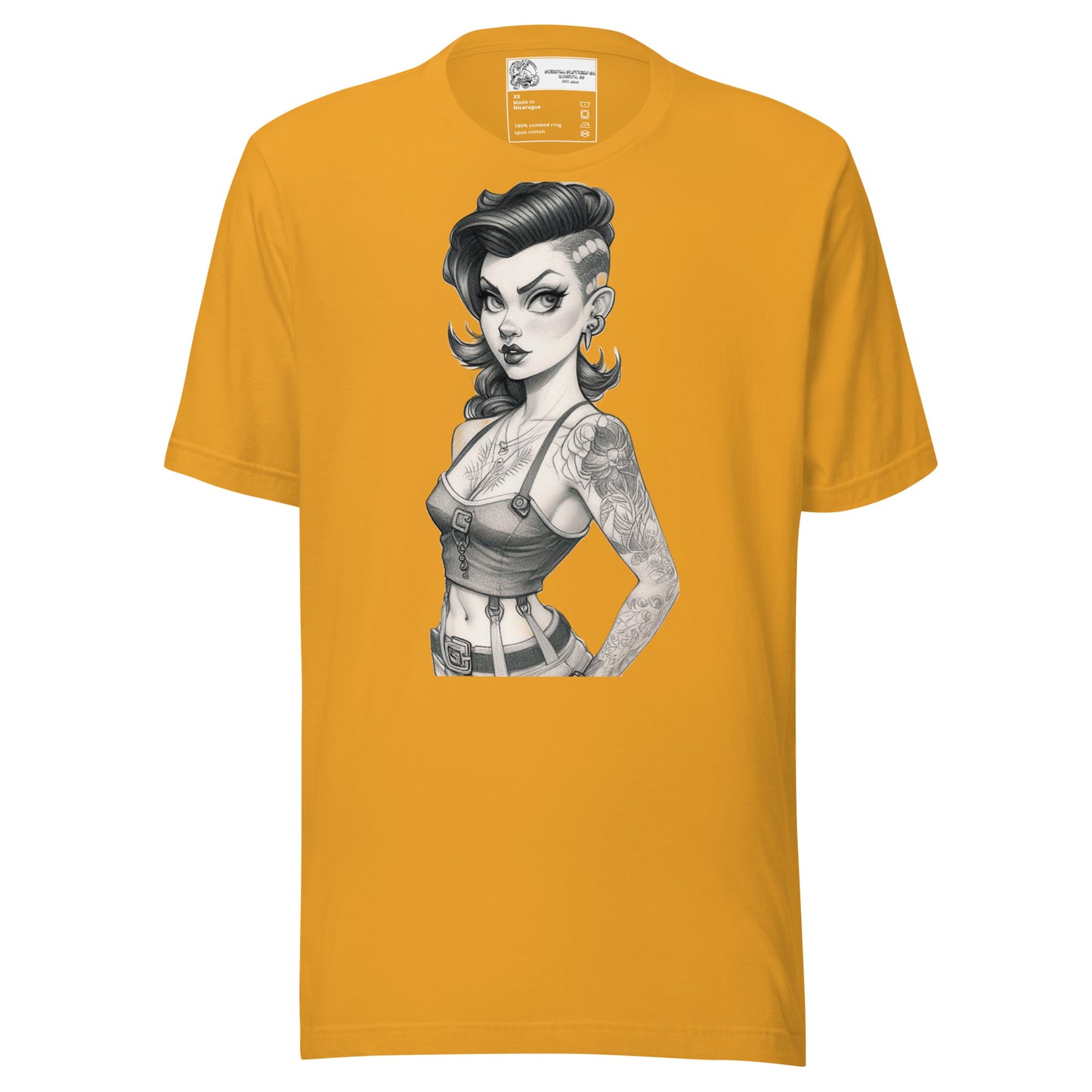 Sexy Pin-Up Girl Sketch #2 Unisex t-shirt