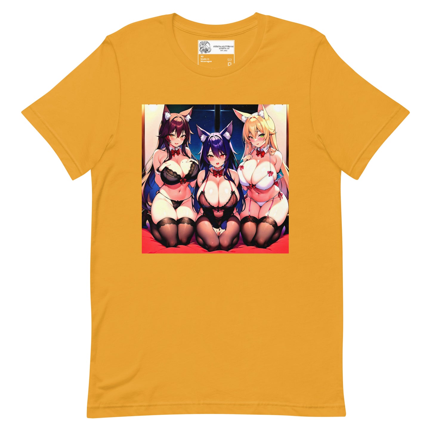 Kitty Waifu Threesome Unisex t-shirt