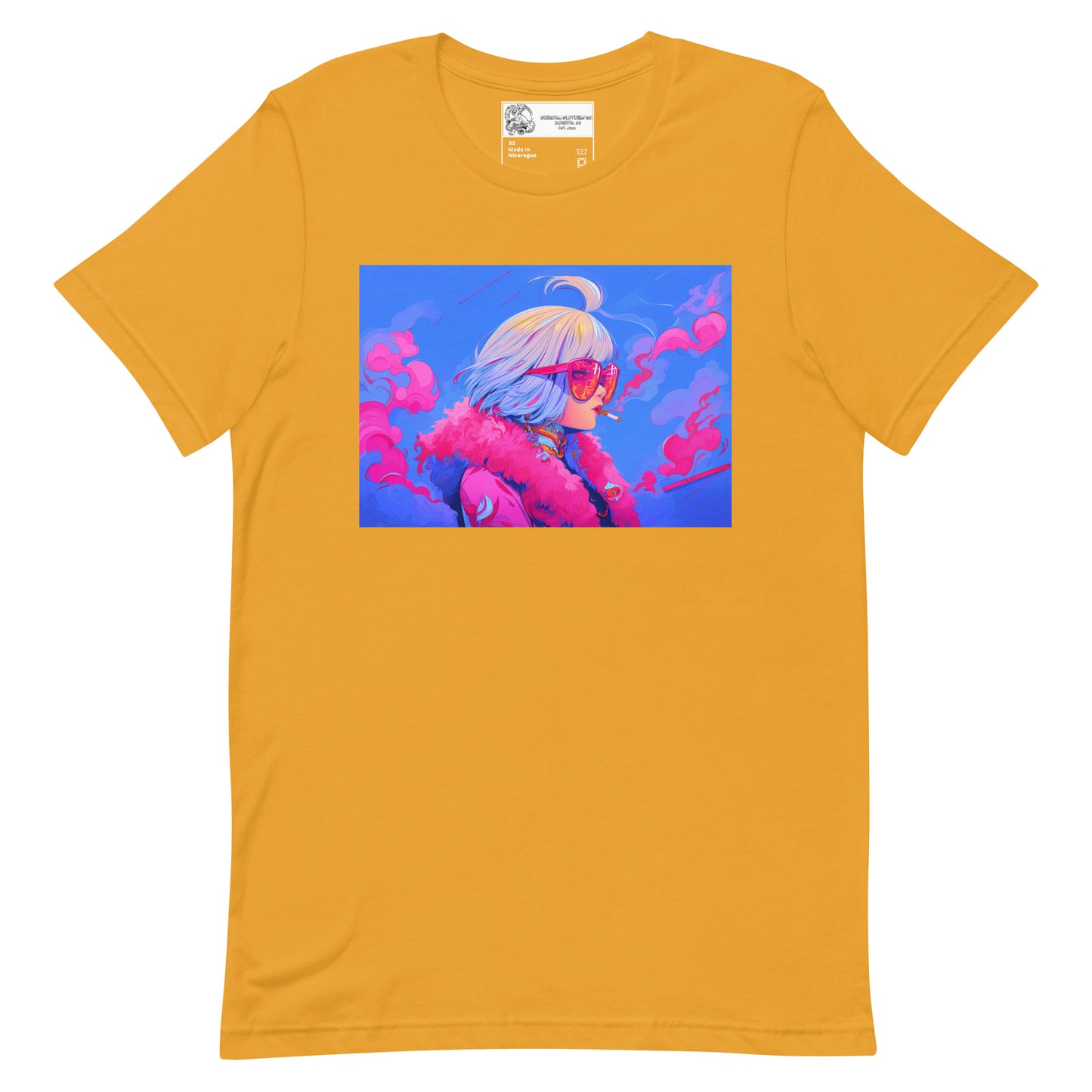 Smoking Anime Woman #3 Unisex t-shirt