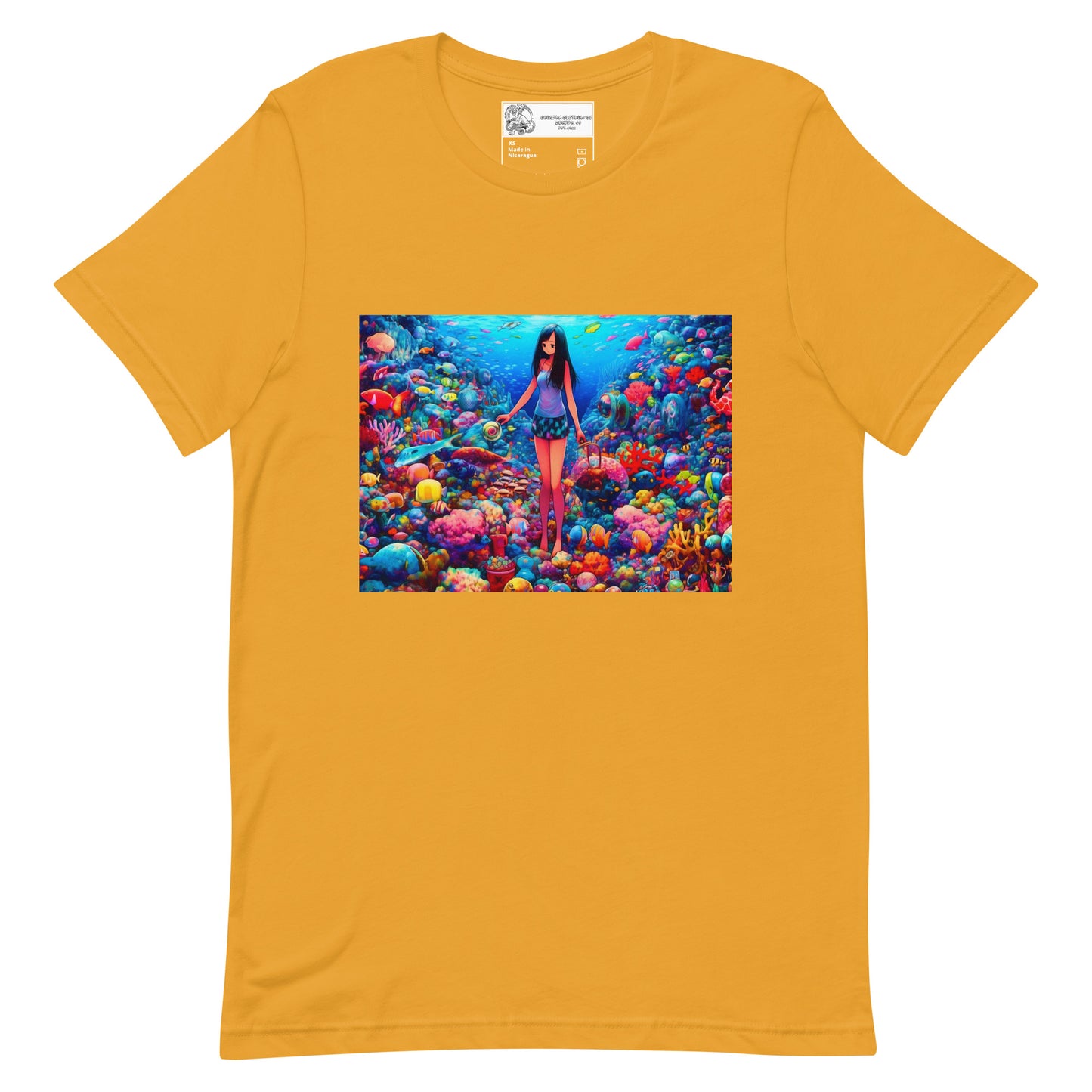 Ocean Anime Girl Unisex t-shirt