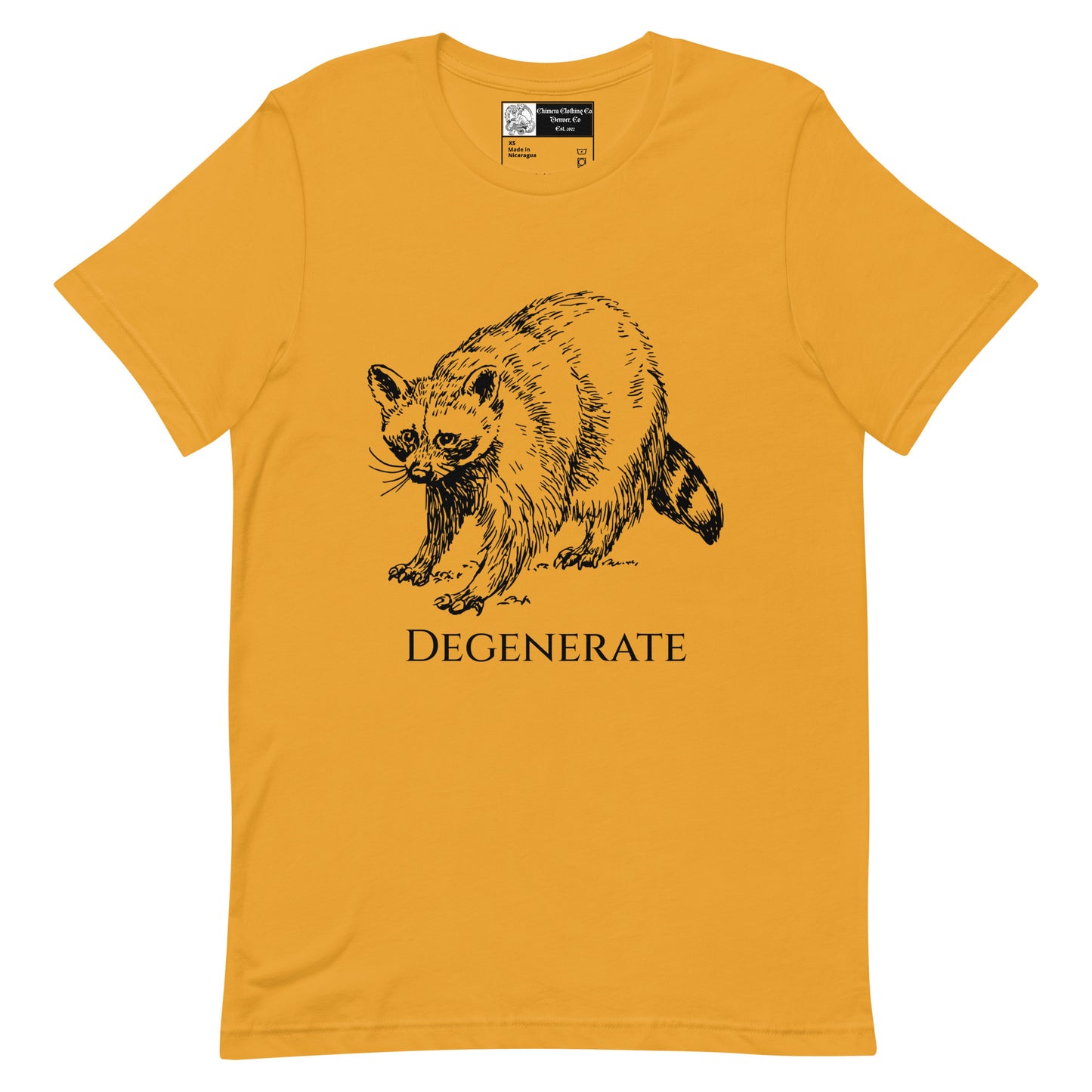 Degenerate Raccoon Unisex t-shirt